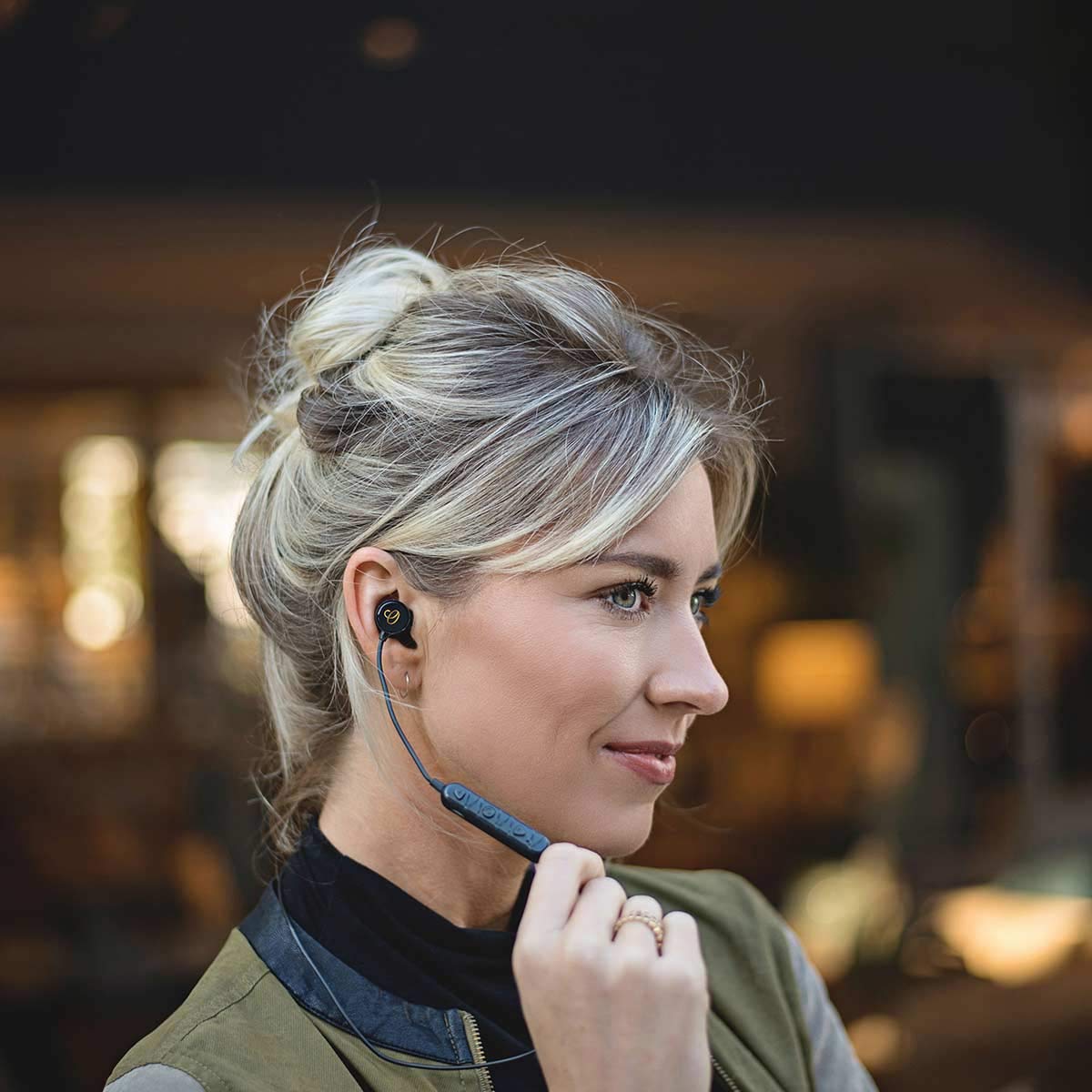 Origaudio Budsies Wireless Bluetooth Earbuds with Built-in Mic & Charging Case - Noise Cancelling Headphones for iPhone Android (Black) | Perfect for Gym, Running, Workouts & Commuting