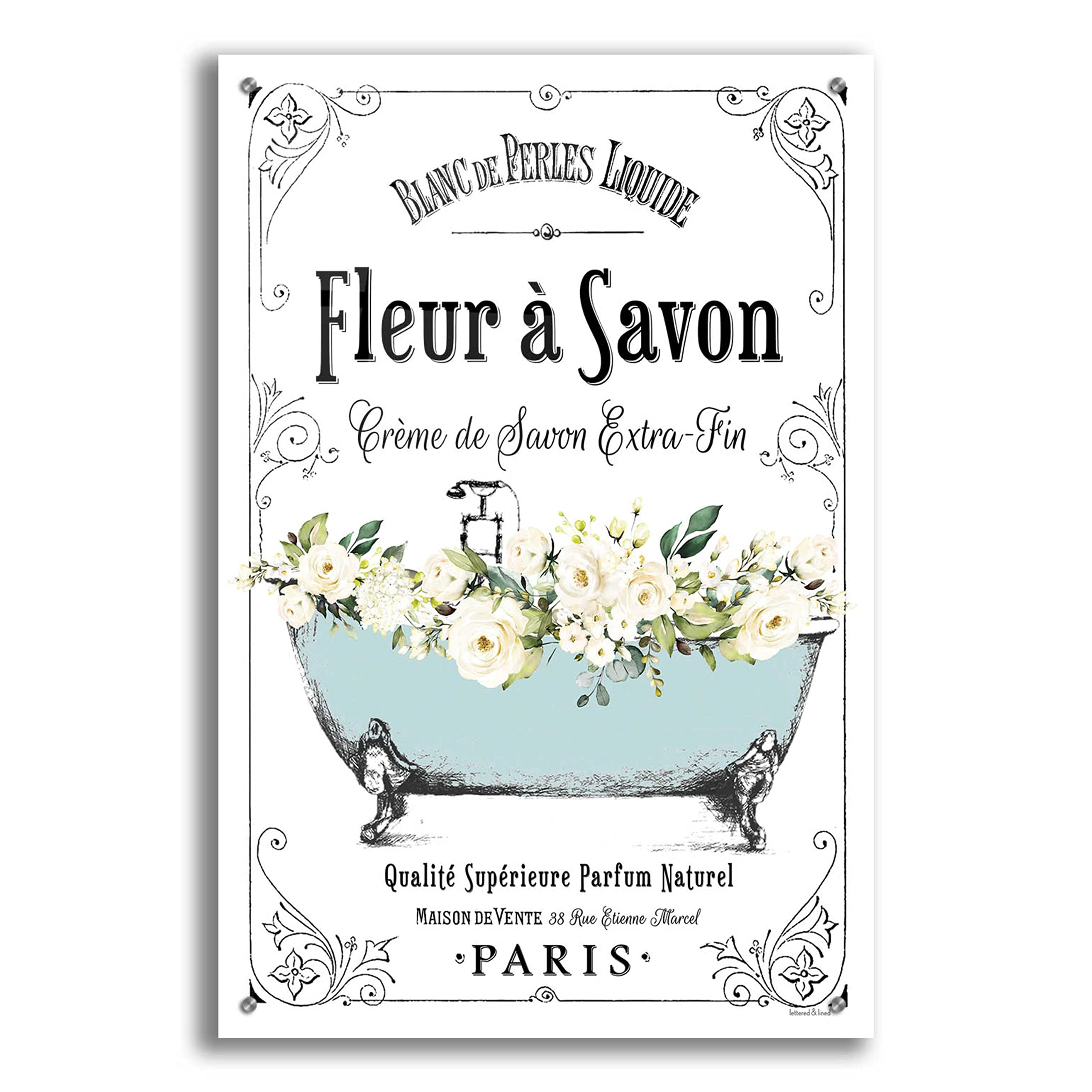 Epic Art 'French Bathroom Set I' by Lettered & Lined - 24