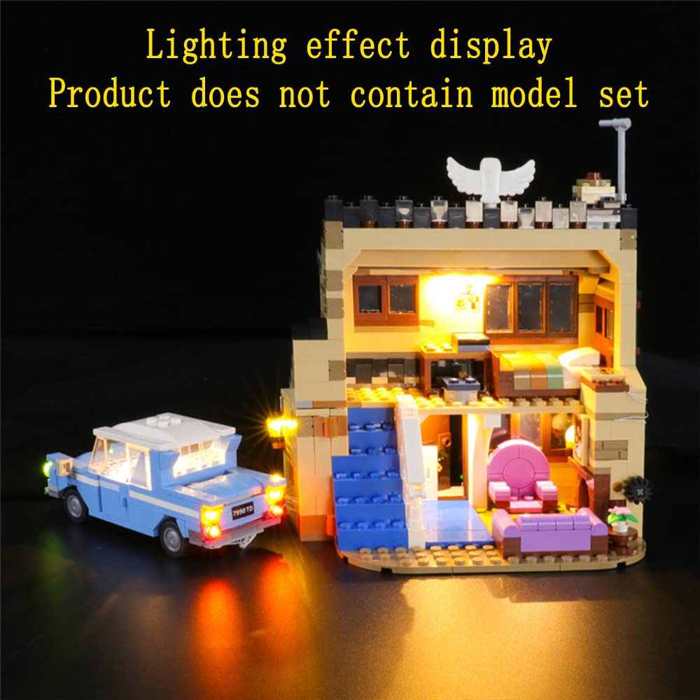 GEAMENT LED Light Kit for Lego Harry Potter 4 Privet Drive 75968 - Compatible with Harry Potter Building Blocks (Model Not Included) - Perfect for Room Decor, Gift Giving, and Display Enhancement
