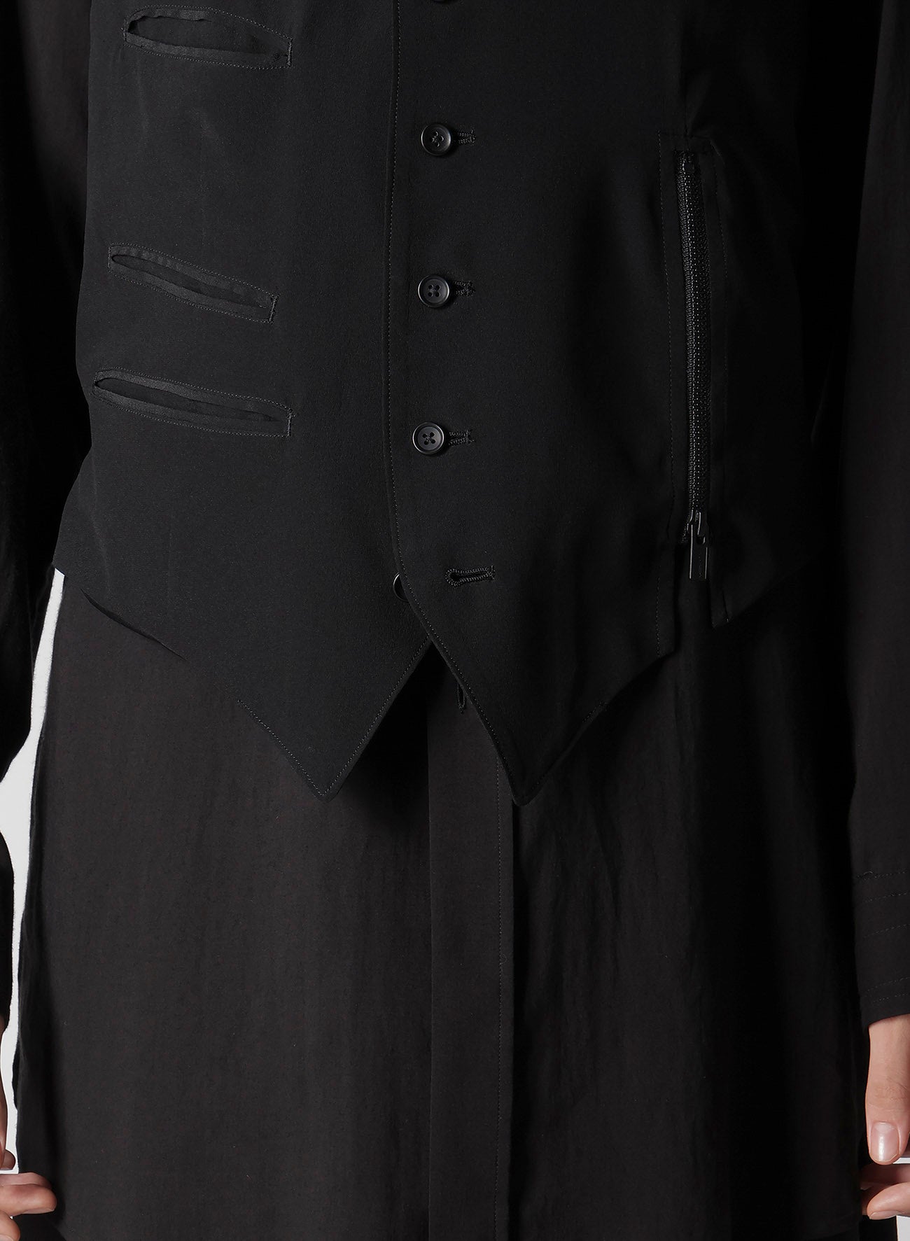 12M Silk Decine Left Zip Detail Vest - Elegant Baby Outerwear for Special Occasions & Photo Shoots