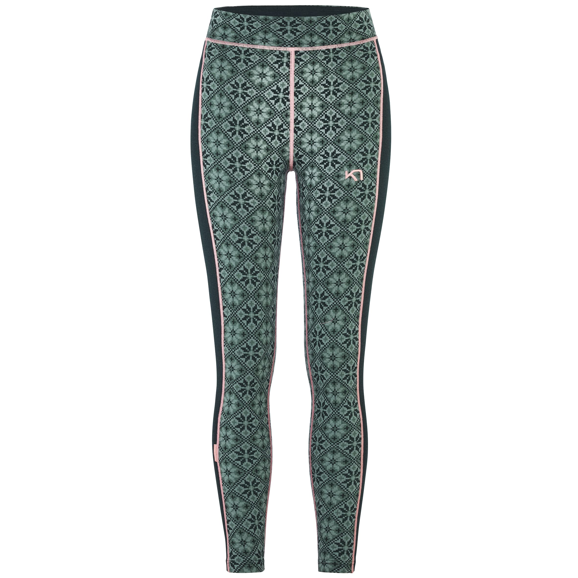 Kari Traa Women's High Waist Rose Print Yoga Pants - Comfortable Workout Leggings for Running, Gym & Lounge Wear