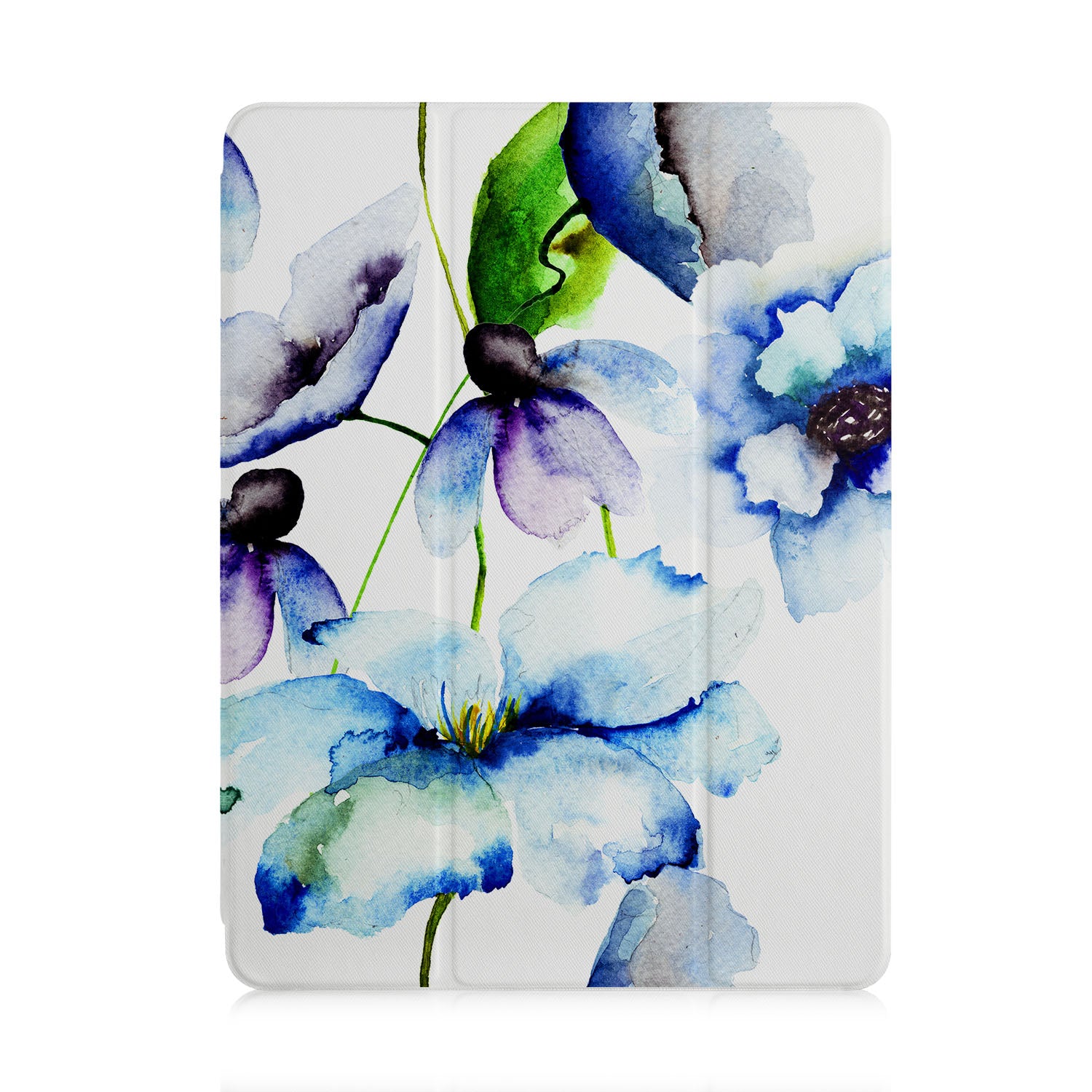 Watercolor Flower iPad Trifold Case - Slim Protective Cover for iPad 6th/7th/8th/9th Gen - Perfect for Work, School & Travel