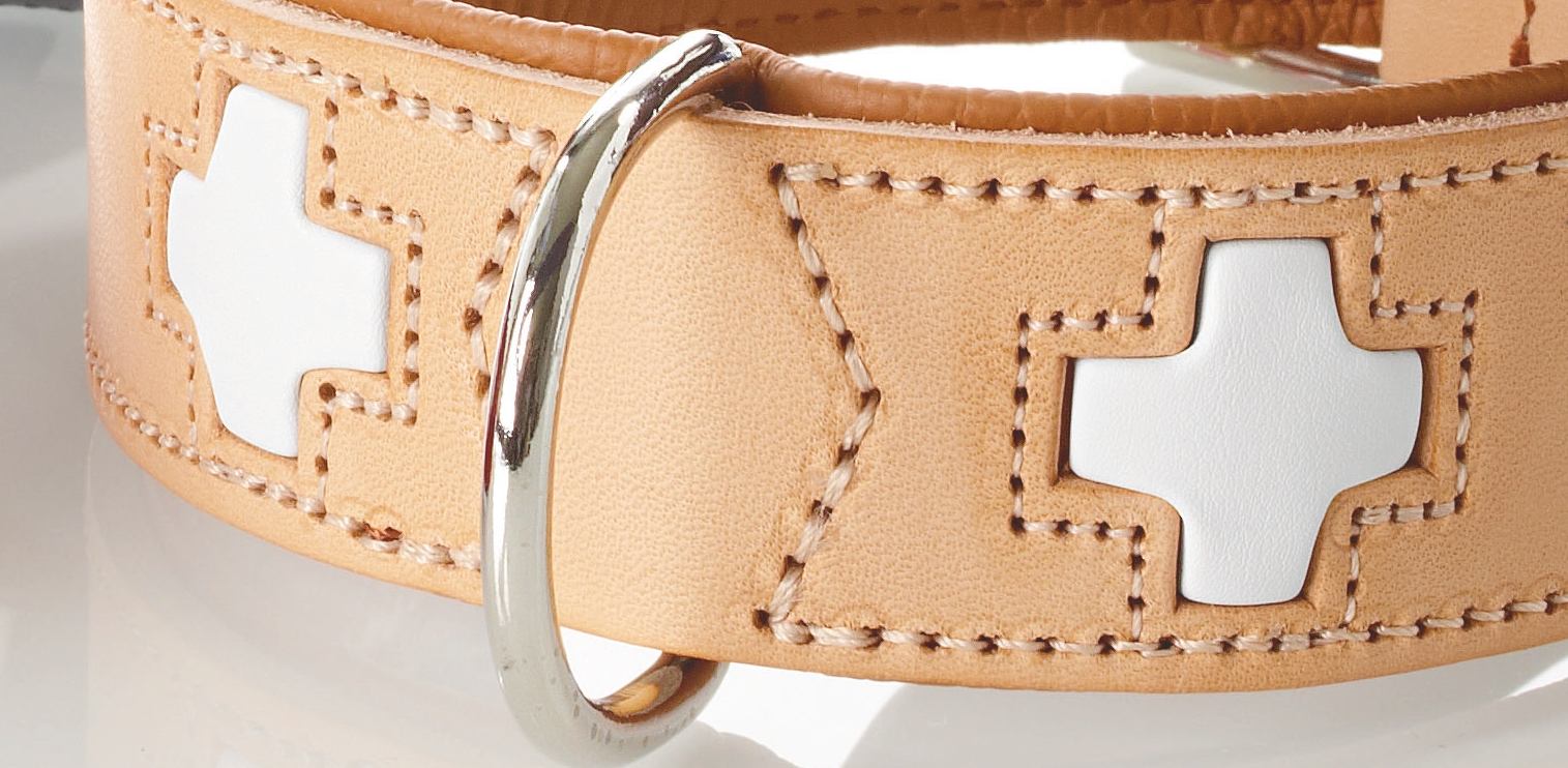 OVERSTOCK Swiss Cross Dog Collars - Durable Nylon Pet Collar with Reflective Stitching for Small & Medium Dogs - Perfect for Walking, Training & Outdoor Adventures