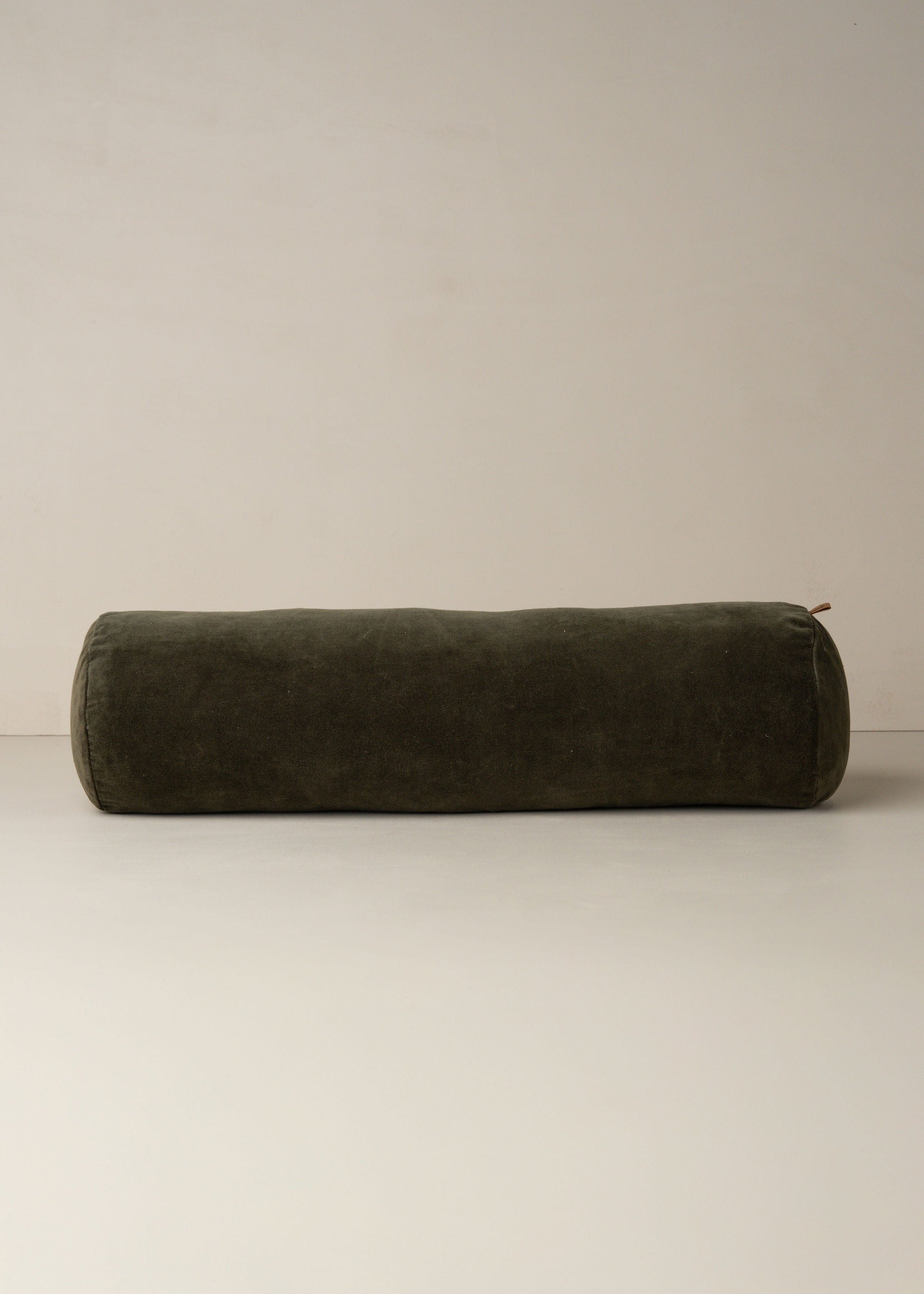 Luxury Velvet Structured Bolster Pillow - Dark Olive Green for Sofa, Bed & Home Decor | Premium Support Cushion for Neck, Back & Lumbar Comfort