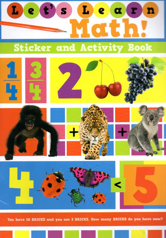 Let's Learn Math - Sticker and Activity Book for Kids | Fun Educational Workbook with Stickers | Perfect for Homeschooling & Classroom Learning