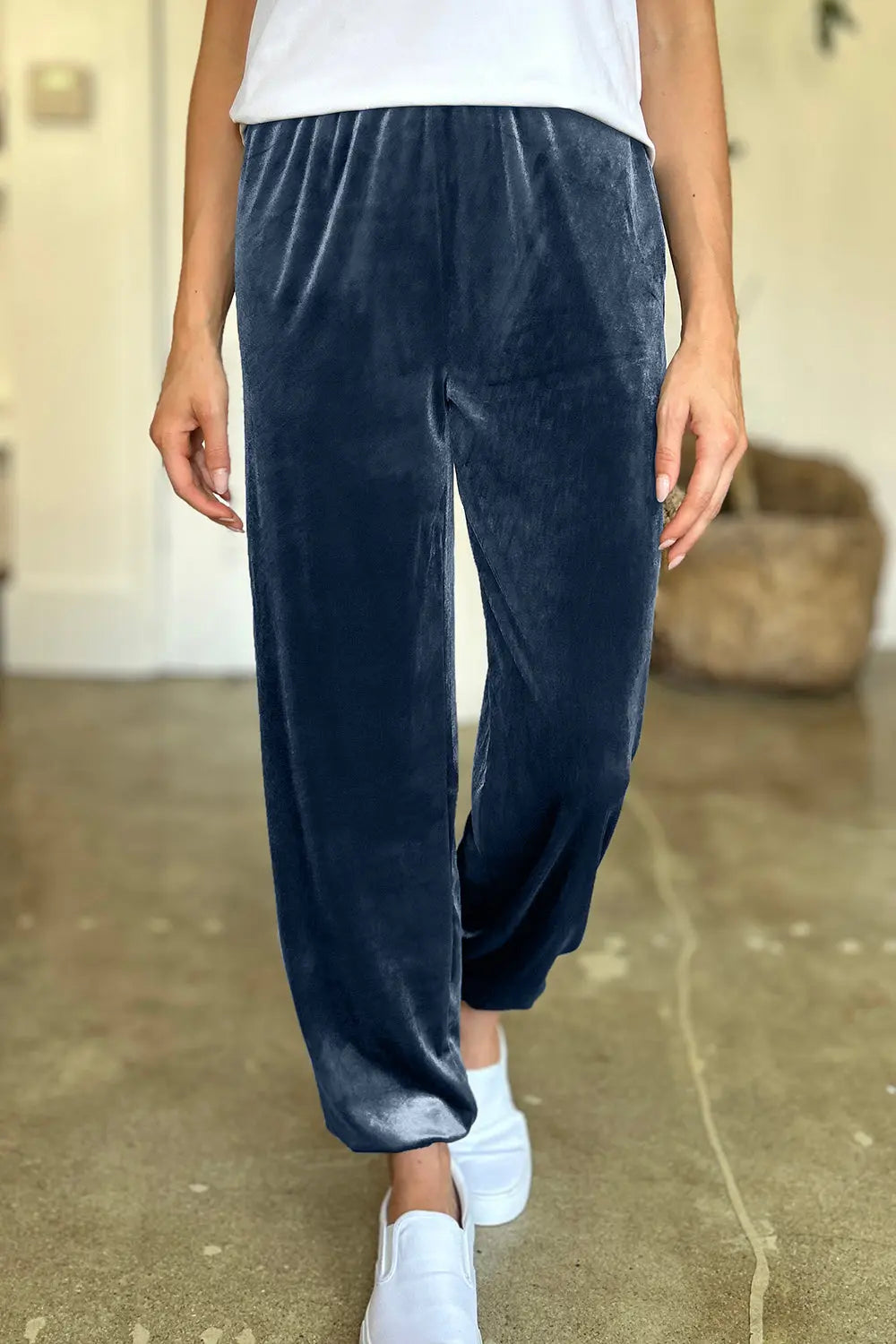 Comfortable Stretch Pocketed Elastic Waist Joggers for Women - Soft Lounge Pants for Running, Yoga & Casual Wear