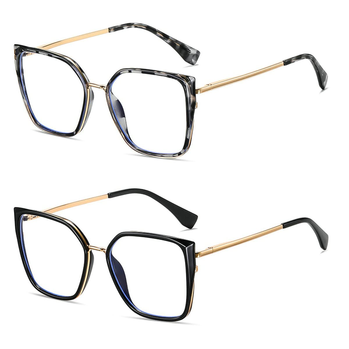 Blue Light Blocking Reading Glasses - Large Retro Magnified Eyewear for Men & Women | Reduce Eye Strain for Computer Work, Reading & Night Use