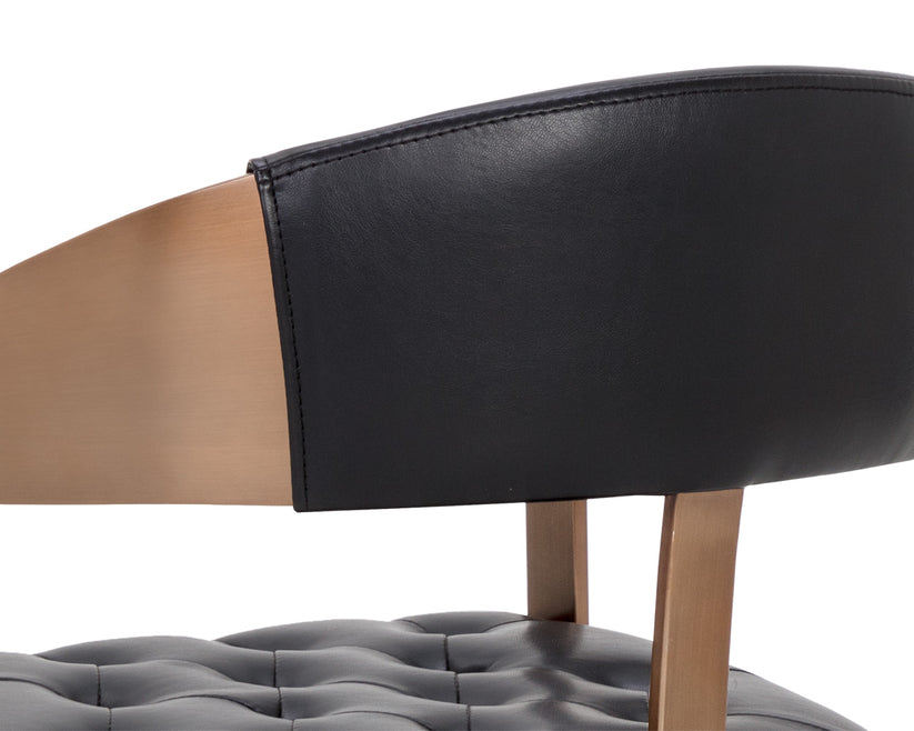 Beaumont Modern Dining Armchair - Upholstered Fabric Seat, Sturdy Wooden Legs - Perfect for Kitchen, Dining Room, Breakfast Nook & Small Space Decor