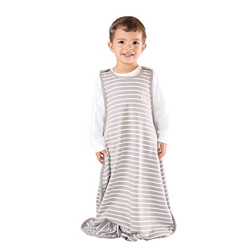 Woolino 4 Season Merino Wool Toddler Sleeping Bag - Organic Baby Sleep Sack for 2-4 Year Olds | Soft & Breathable for Nursery, Daycare & Travel (Earth Color)
