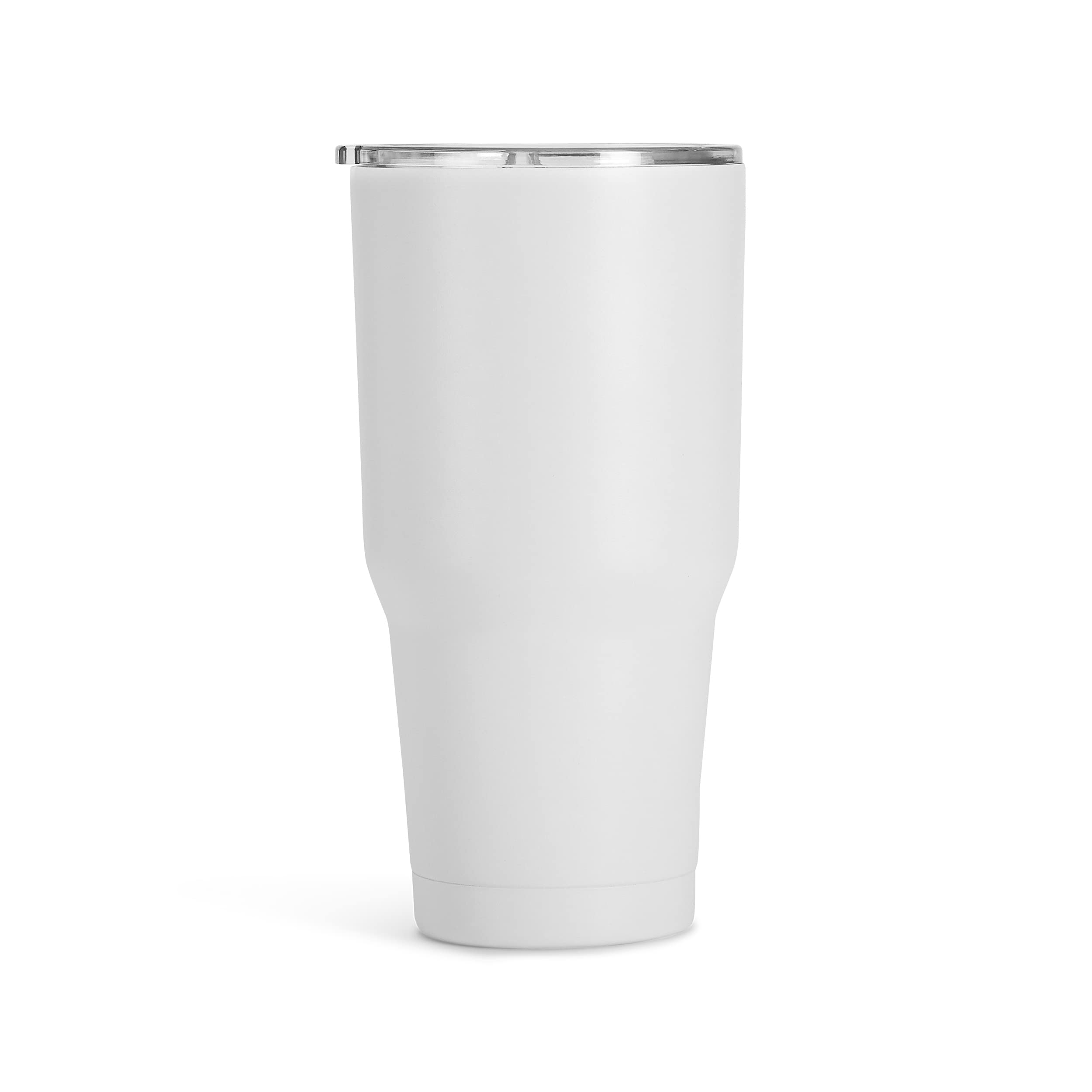 Makerflo 30 oz White Powder Coated Tumbler - 25 Pack with Lid & Straw | Laser Engravable, UV DTF, Epoxy & Vinyl Ready | Perfect for DIY Gifts, Customization & Personal Projects | Great for Office, Party Favors & Promotional Events