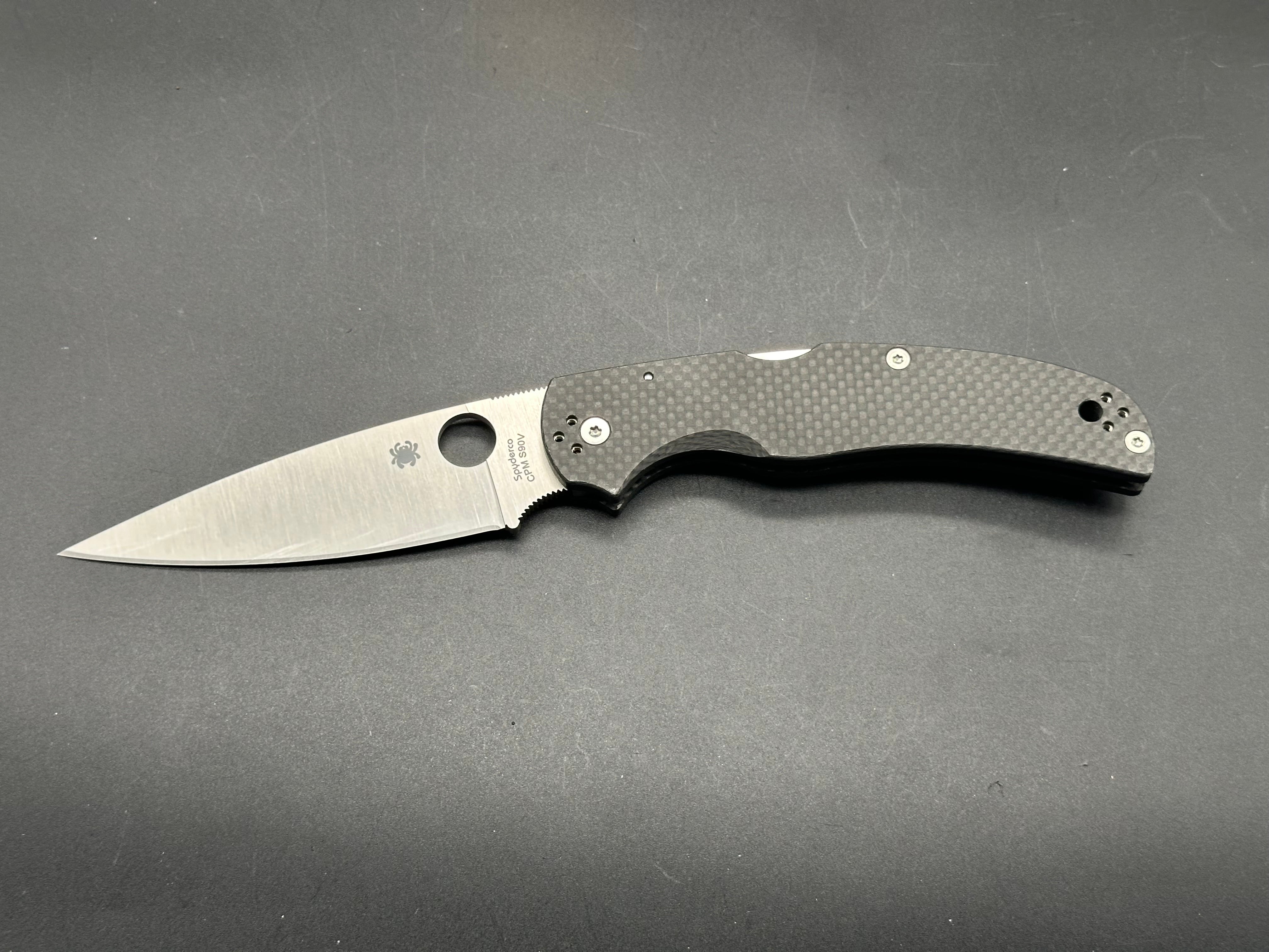 Spyderco Native Chief Lockback Knife - Carbon Fiber Handle, 4.08