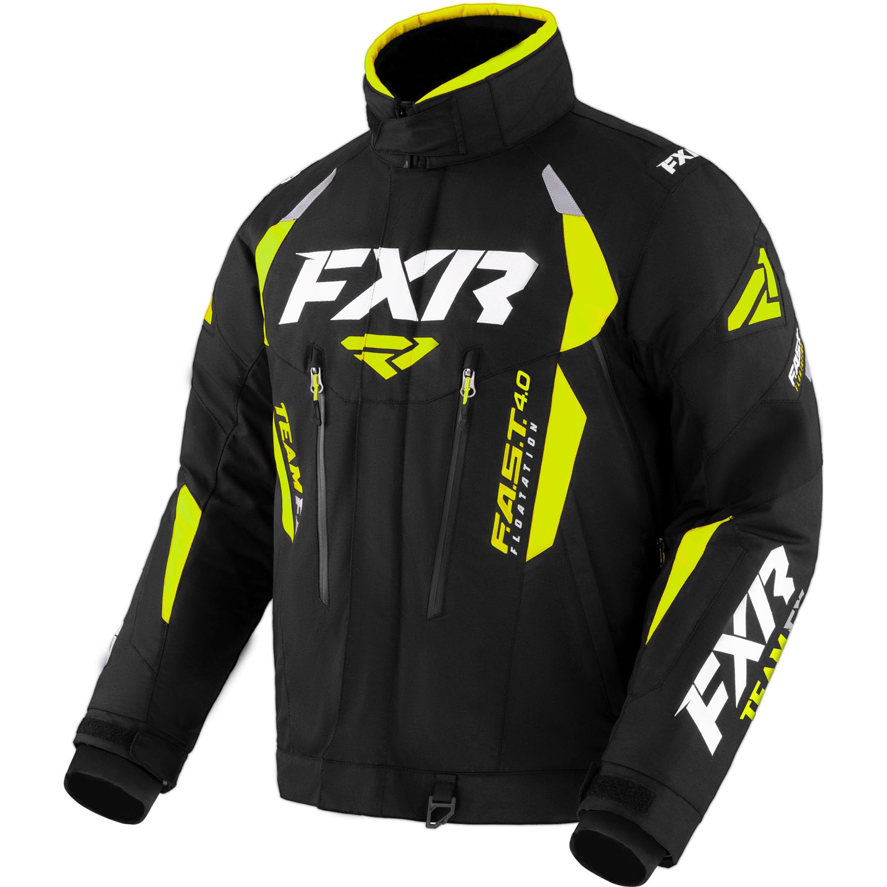 FXR Men's Team FX Jacket 2025 - Waterproof Motorcycle Jacket with Hi-Vis Reflective Panels (Black/High-Visibility, X-Large) - Ideal for Street Biking & Cold Weather Riding
