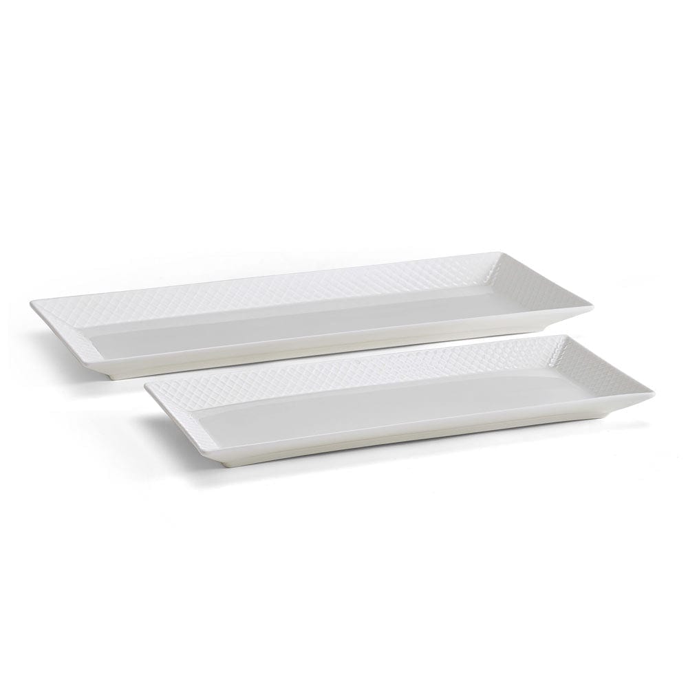Premium White Trellis Bread Trays - Set of 2 | Rustic Farmhouse Kitchen Decor for Bread Storage & Serving | Perfect for Bakeries, Restaurants, and Home Baking