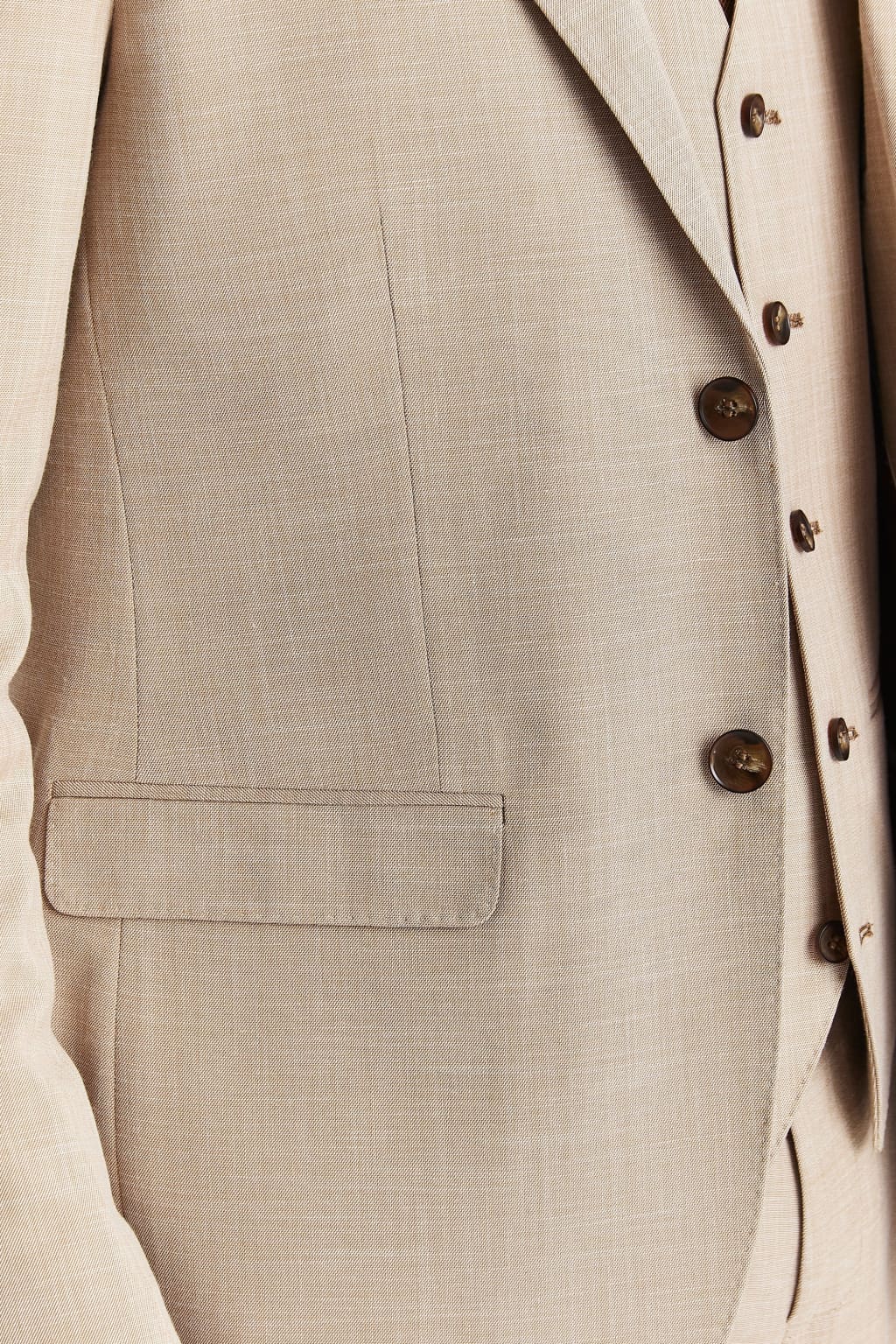 Kurt Men's Beige Blazer Jacket - Slim Fit Casual Sport Coat for Business, Wedding & Office Wear
