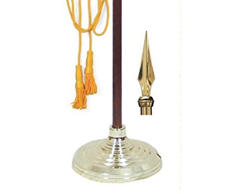 3x5' Israel Indoor Flag Set with Base, Star of David Finial & Decorative Tassels - Premium Home Decor for Jewish Holidays, Synagogue Display & Cultural Celebrations