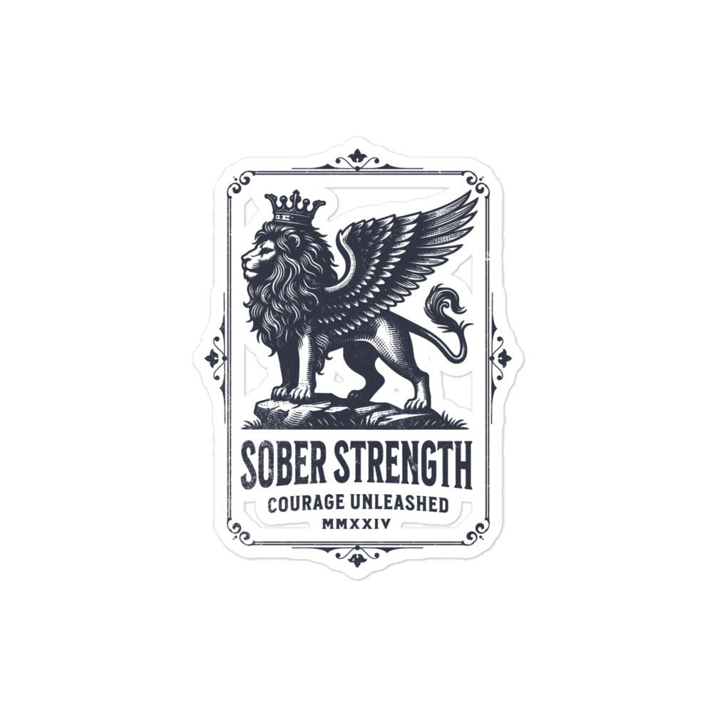 Sober Strength Vinyl Sticker - Motivational Decal for Recovery, AA Meetings & Sober Living - Perfect for Laptops, Water Bottles & Journals