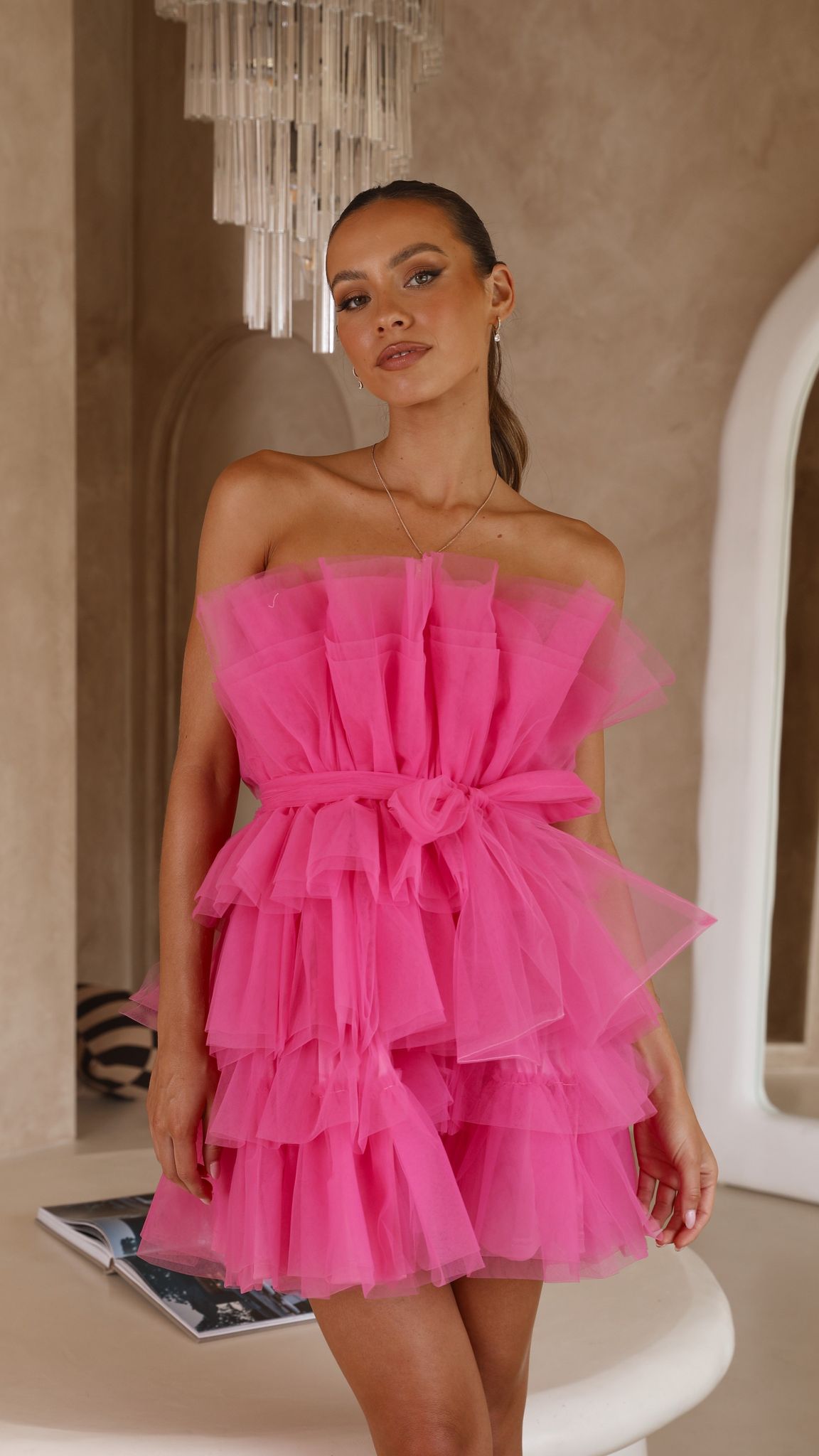 Carrie Mini Dress in Hot Pink - Sexy Bodycon Party Dress for Women | Perfect for Night Out, Club, Date Night & Special Occasions