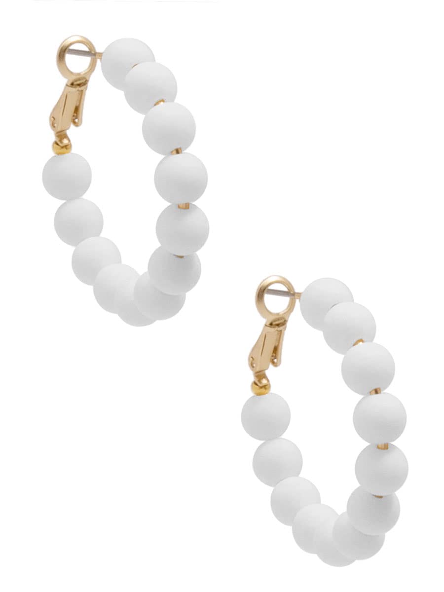 ZENZII Bohemian Beaded Hoop Earrings for Women - Stylish Round Circle Dangle Earrings with Beads, Fashion Jewelry for Girls | Perfect for Parties, Weddings & Everyday Wear