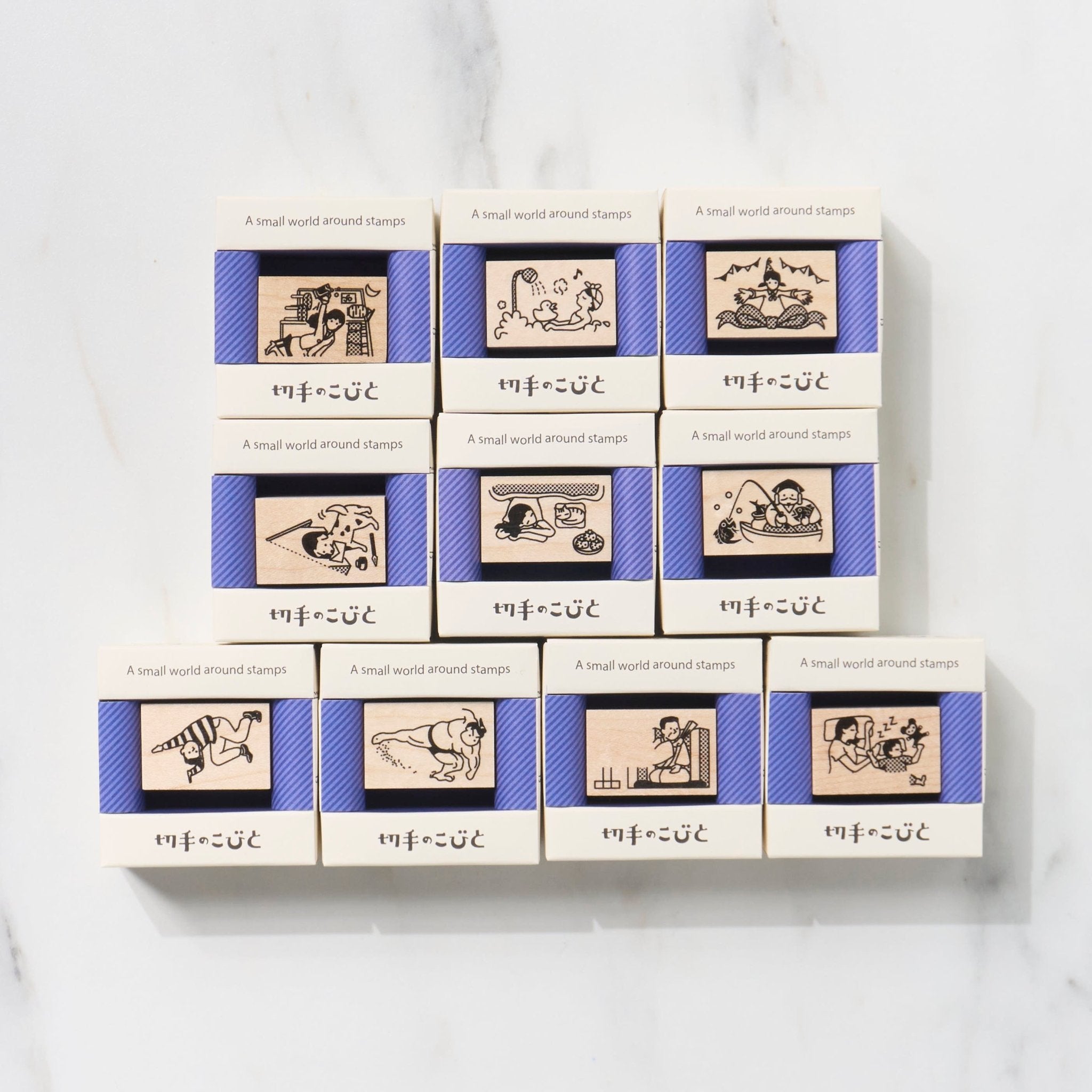 Collectible Miniature Stamp Series - A Small World Around Stamps Second Edition | Tiny Figurine Stamps for Scrapbooking, Postcard Decor & Gift Giving