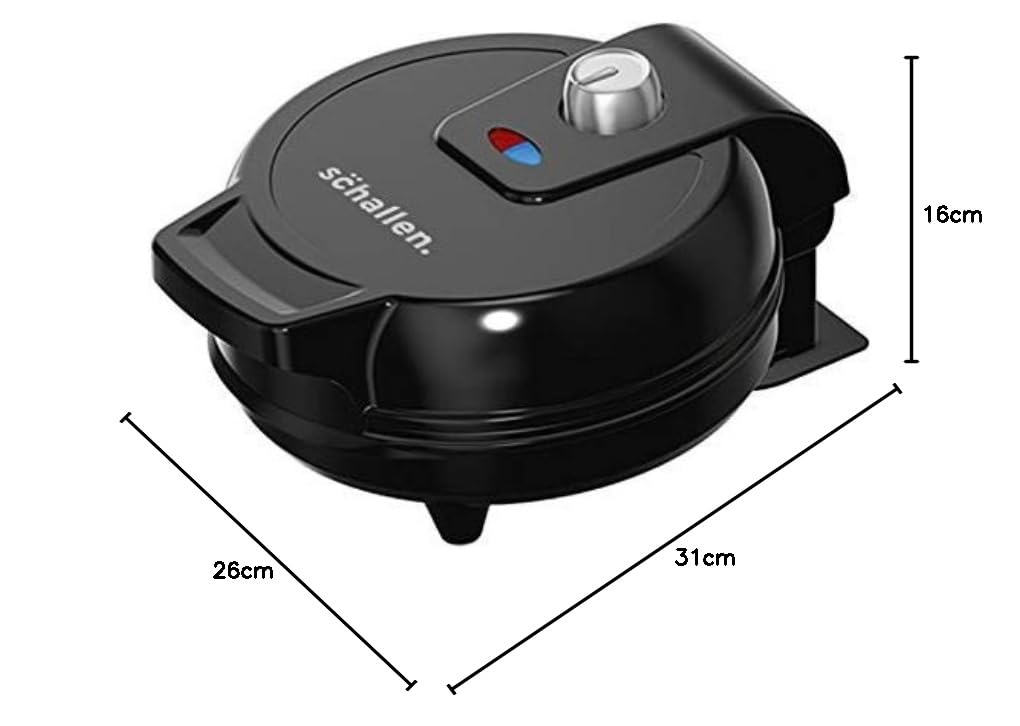 760W Black Electric Waffle Maker with Non-Stick Deep Plates & Adjustable Temperature | Perfect for Breakfast, Brunch, and Dessert Making at Home