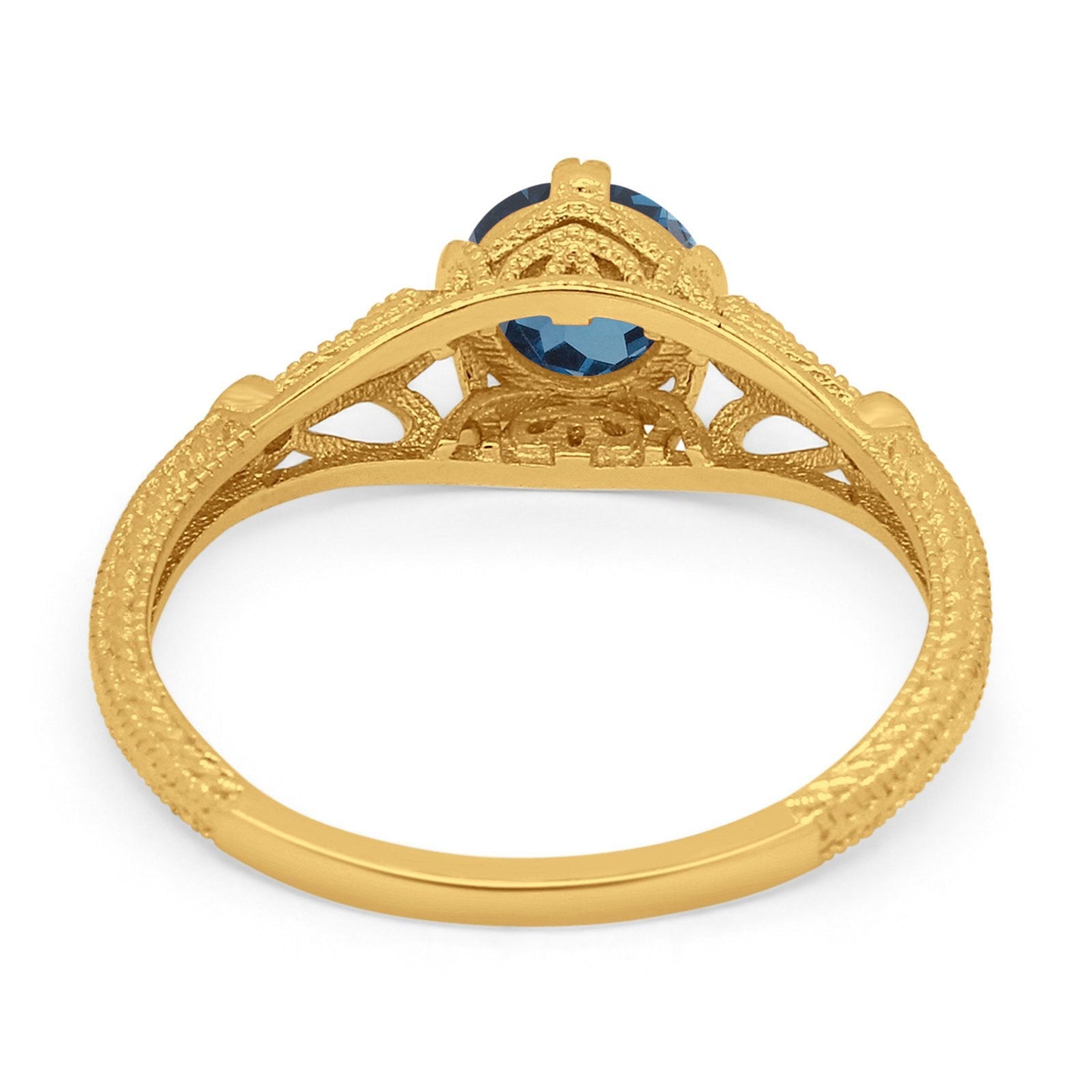 14K Gold 0.87ct Vintage Solitaire Round 6mm G SI Diamond Engagement Ring for Women - Perfect for Wedding, Proposal & Anniversary Gifts