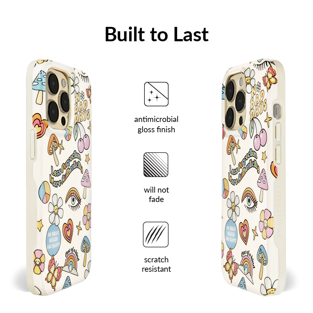Good Vibes iPhone Case - Trendy Protective Cover for iPhone 12/13/14/15 Pro Max - Durable Shockproof Phone Case with Stylish Design - Perfect for Everyday Use, Travel & Outdoor Activities