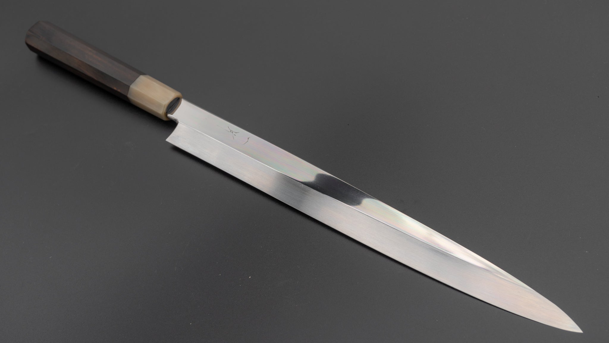 Premium Hitohira Yamatsuka Mosuke Ginsan Honyaki Yanagiba 300mm Sushi Knife - Ebony Wood Handle with Saya - Perfect for Sushi Chefs & Japanese Cuisine Preparation