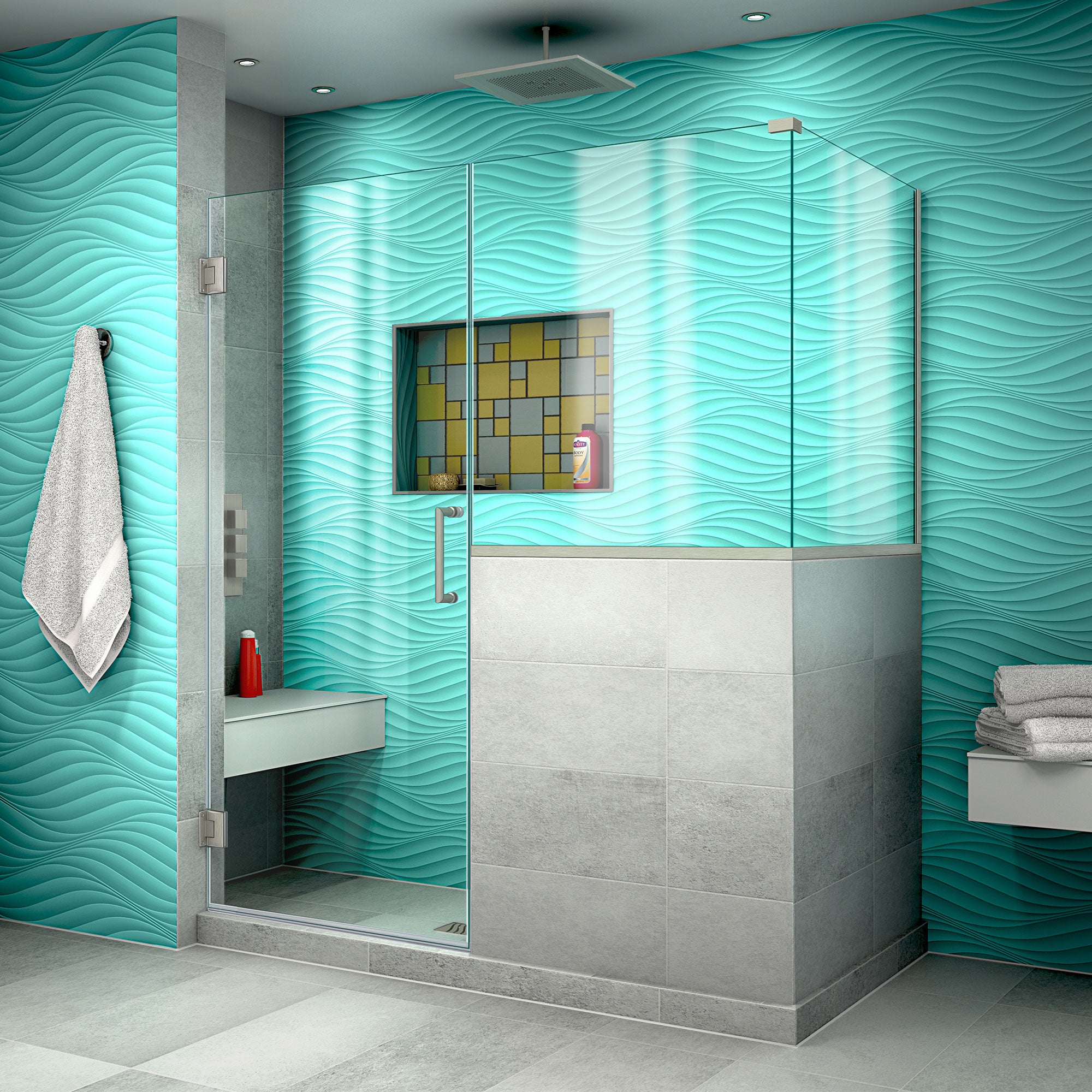 DreamLine Unidoor Plus Frameless Hinged Shower Enclosure - 60