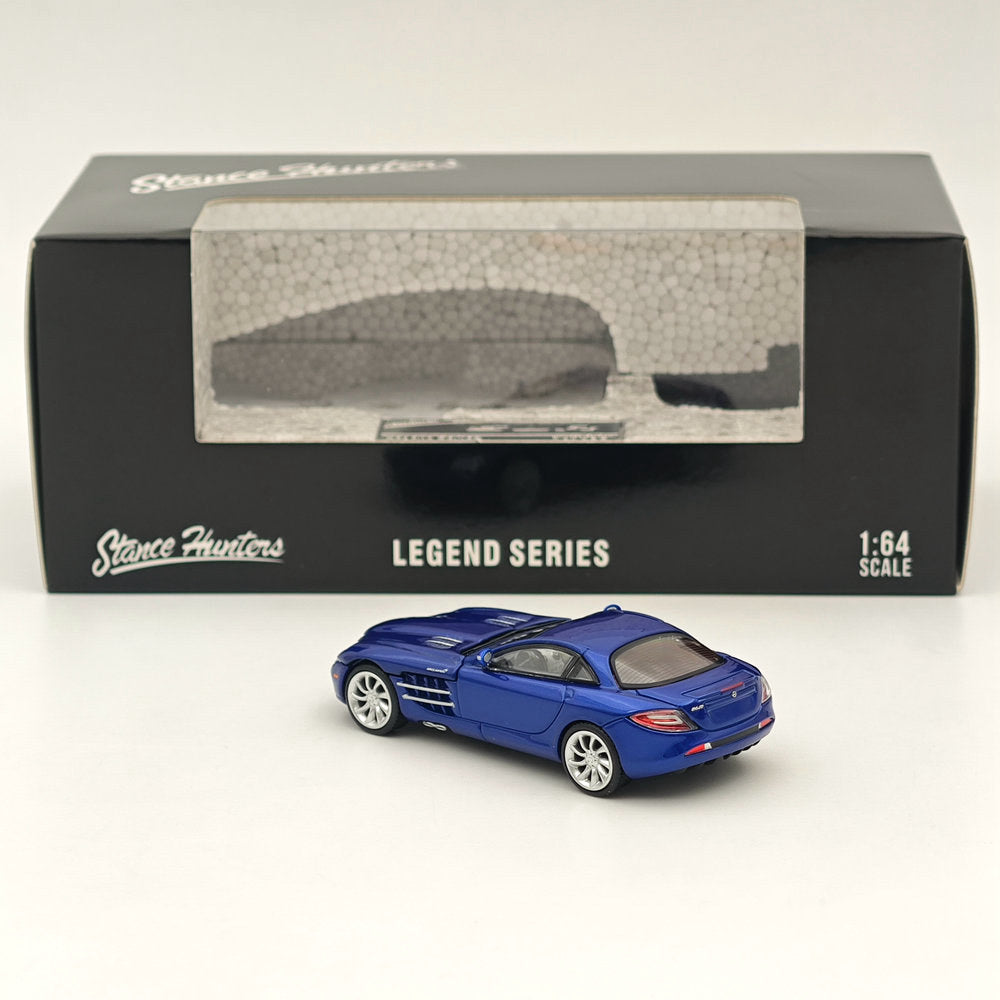 1/64 Stance Hunters Mercedes-Benz McLaren SLR Blue Diecast Model Car - Legend Series VHTF - Collectible Toy for Display, Gifts, and Car Enthusiasts