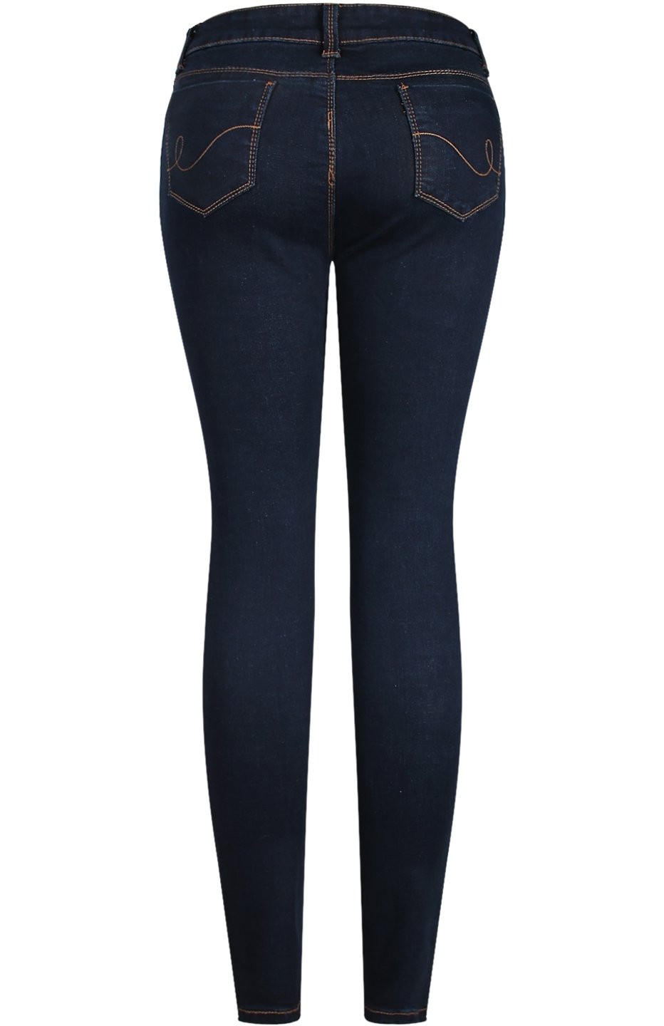 2LUV Women's Stretchy 5 Pocket Dark Denim Skinny Jeans - Comfortable Slim Fit High Waist Jeans for Casual Wear & Everyday Outfits