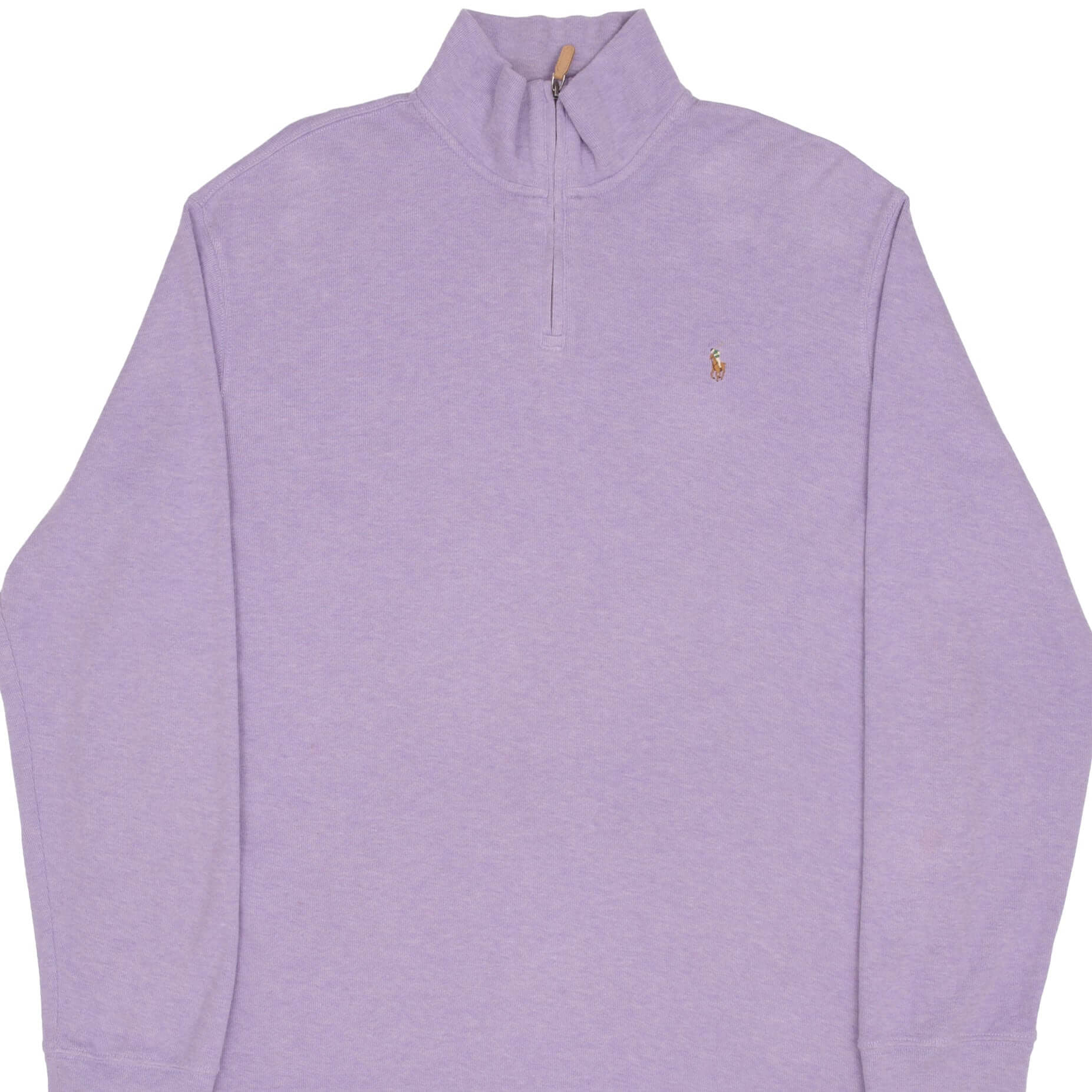 Ralph Lauren Mauve Quarter Zip Sweater for Men - Soft & Comfortable Pullover, Size 2XL - Perfect for Casual Wear, Office & Outdoor Activities