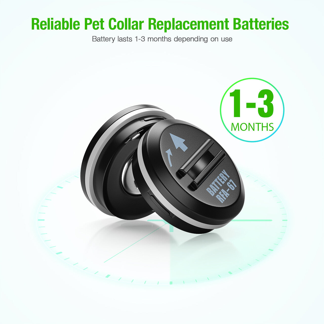 EBL RFA 67 6 Volt Replacement Batteries for Pet Collars - Long-Lasting Power for Dog Training, Hunting & Pet Safety Devices
