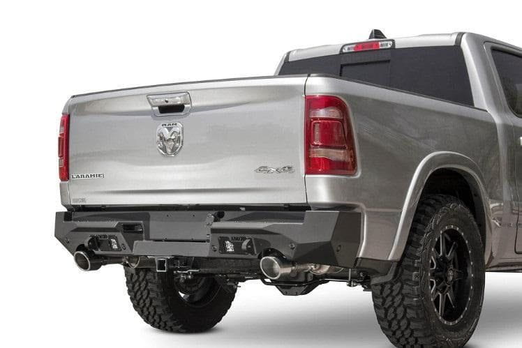 Dodge Ram 1500 2019-2024 Stealth Fighter Rear Bumper with 6 Backup Sensor Cutouts | ADD R551281280103 | Heavy-Duty Truck Bumper for Off-Road & Towing Protection