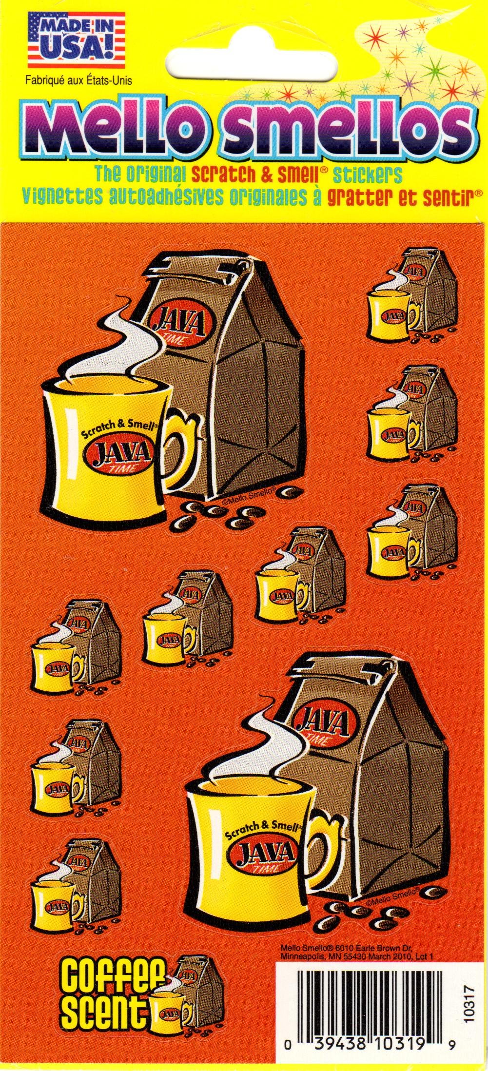 Premium Coffee Mug & Beans Scratch and Sniff Stickers - Aromatic Scrapbook Embellishments for DIY Cards, Journals, and Memory Books (10317) | Perfect for Crafting, Scrapbooking & Gift Decorations