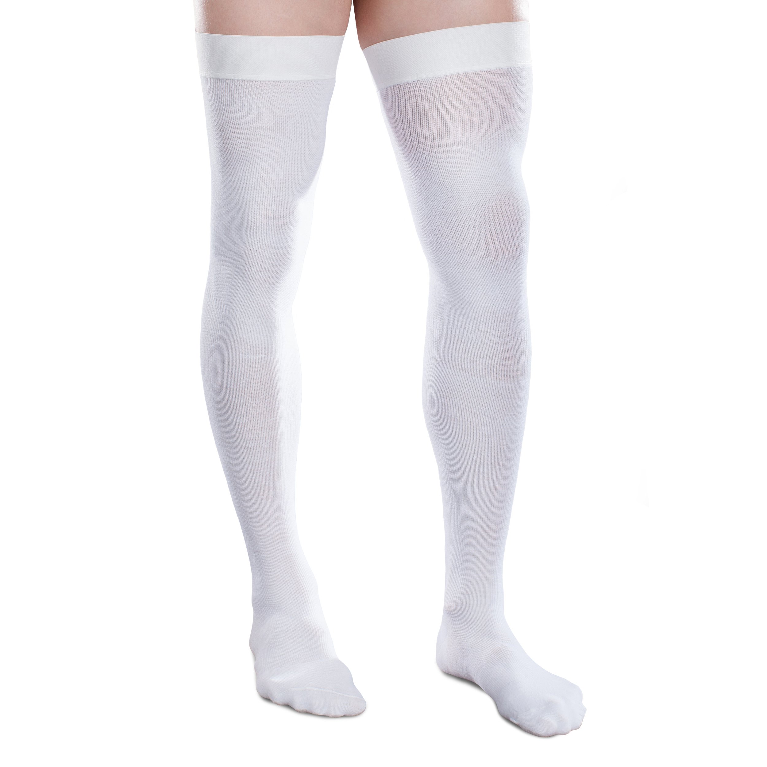 30-40mmHg Firm Graduated Compression Thigh High Socks for Women & Men - Core-Spun Medical Support Stockings for Varicose Veins, Swelling Relief - Perfect for Travel, Nursing, Pregnancy & Post-Surgery Recovery