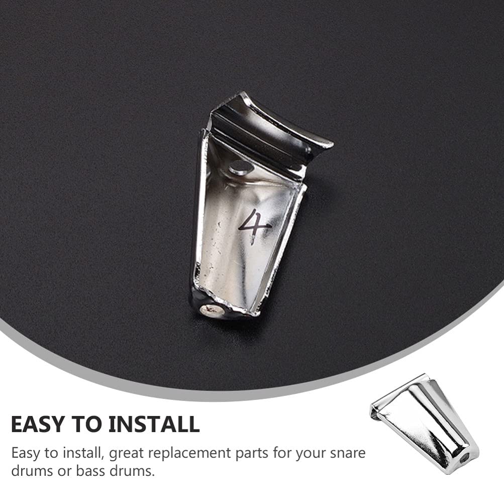 2Pcs Heavy Duty Bass Drum Claw Hooks - Durable Metal Drum Parts & Percussion Accessories for Drum Set Maintenance and Replacement - Perfect for Drum Kits, Marching Bands, and Music Performances