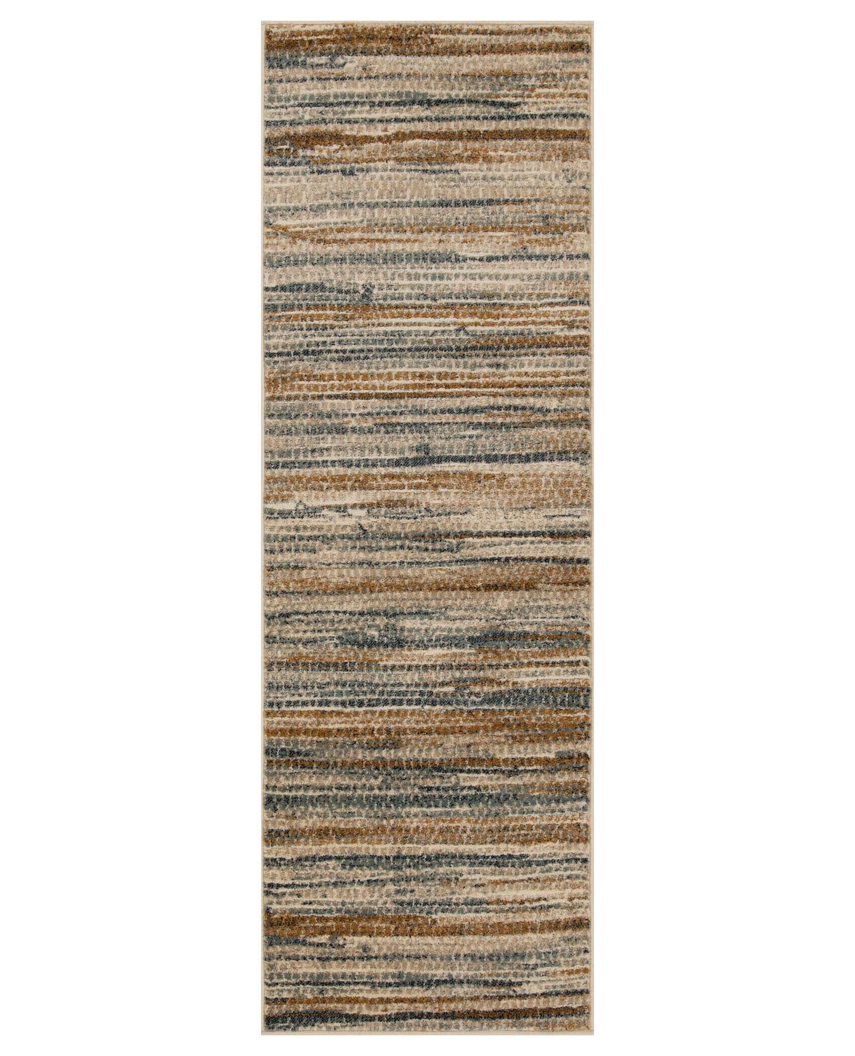 Montauk Striped Pastel Indoor Area Rug - Soft Bohemian Style Living Room Carpet for Bedroom, Nursery & Dorm Decor