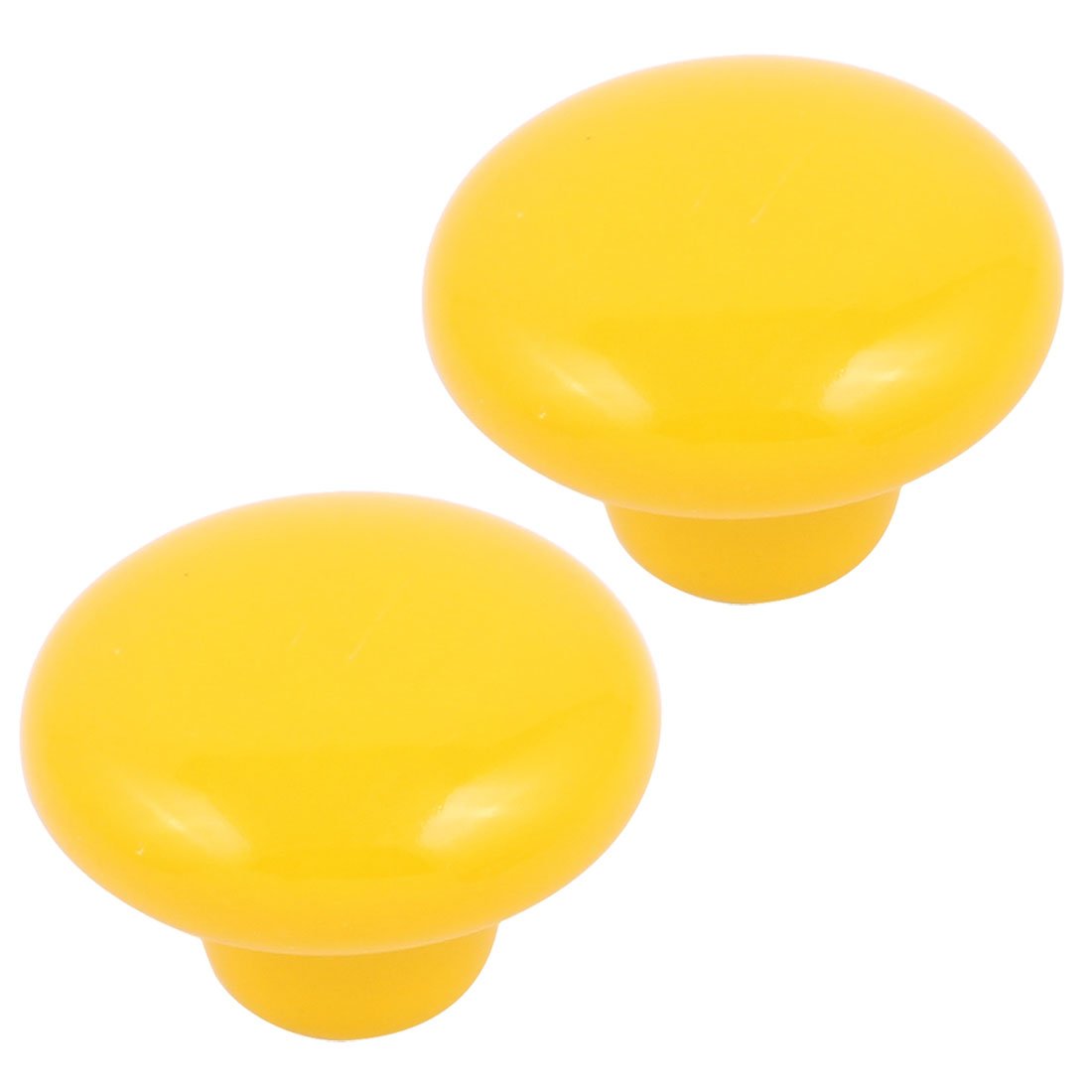 XXLFQSG 40mm Yellow Ceramic Door Knobs - 2 Pack for Cupboards, Cabinets, Wardrobes & Drawers | Vintage Style Hardware Pulls for Home Decor & Furniture Upgrade