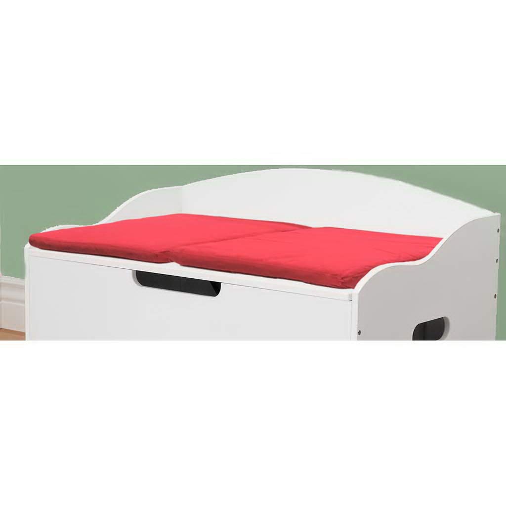 DIBSIES Foldable Toy Box Cushion - Soft Storage Organizer for Kids Room, Playroom & Nursery (Red) - Perfect for Storing Toys, Blankets & Books