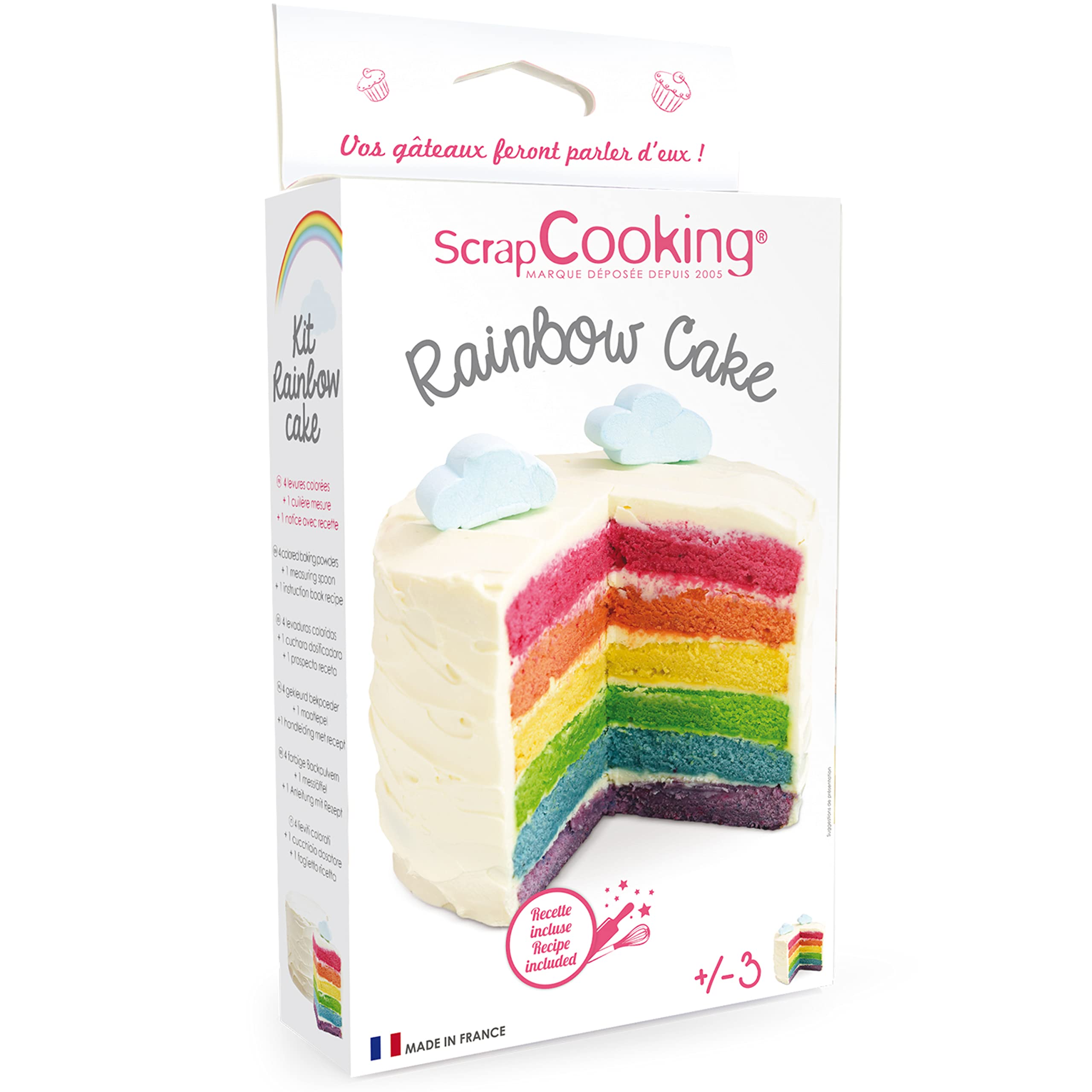 Rainbow Cake Kit - DIY Baking Kit for Kids & Adults - Fun Birthday Party Activity - Perfect for Home Baking & Celebrations