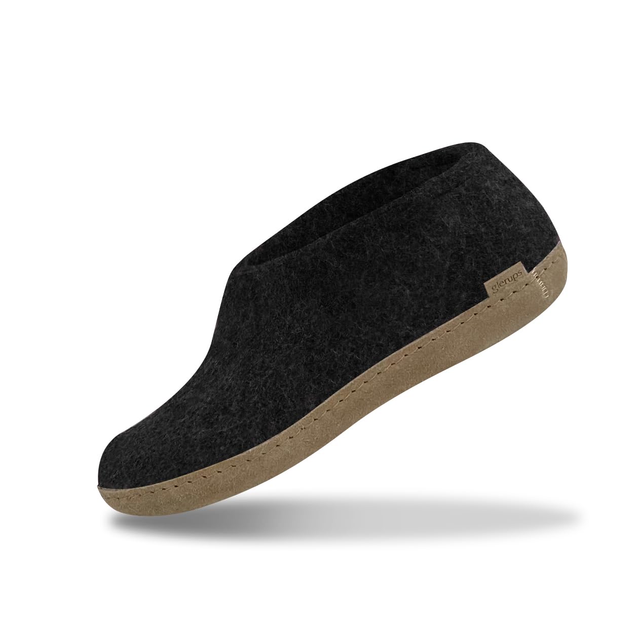 Glerups Genuine Leather Wool Slippers for Men & Women - Comfortable Indoor/Outdoor House Shoes for Relaxation & Warmth