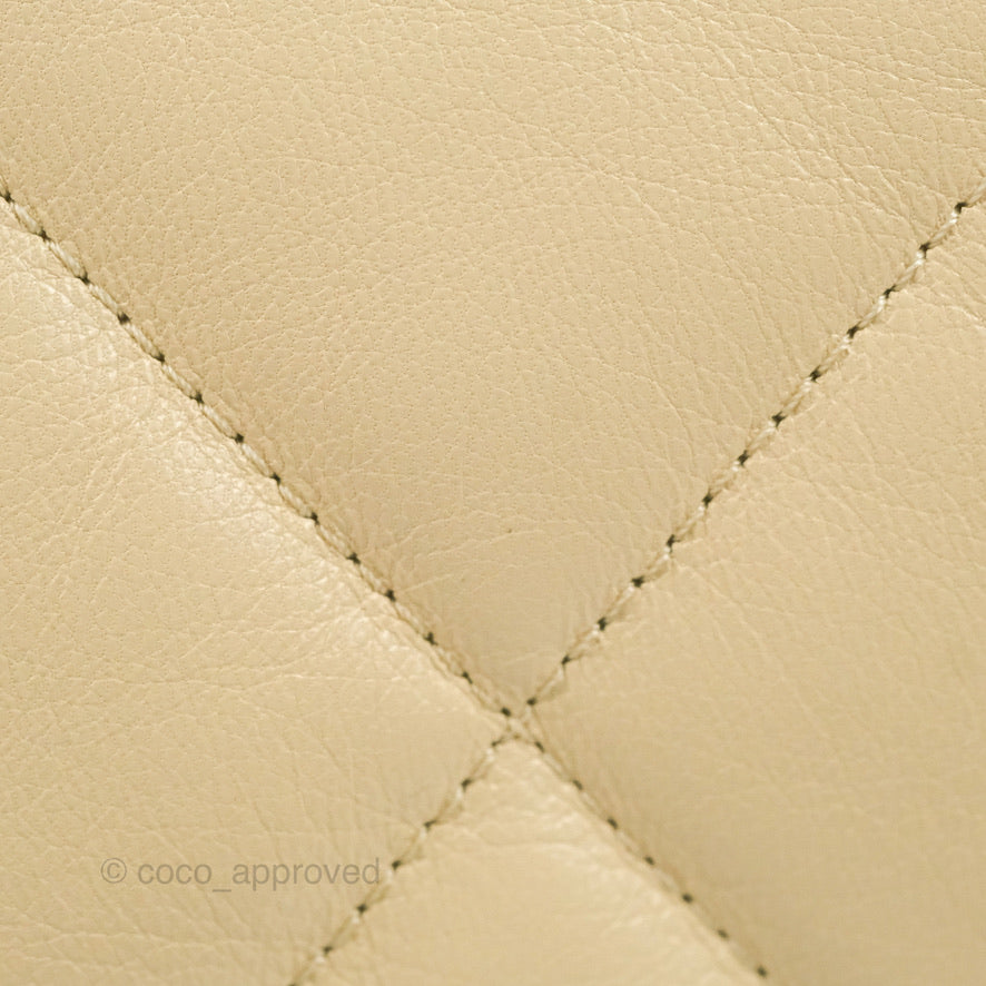 Chanel 19 Small Beige Goatskin Leather Bag with Mixed Gold & Silver Hardware - Luxury Shoulder Bag for Women, Perfect for Date Night & Special Occasions