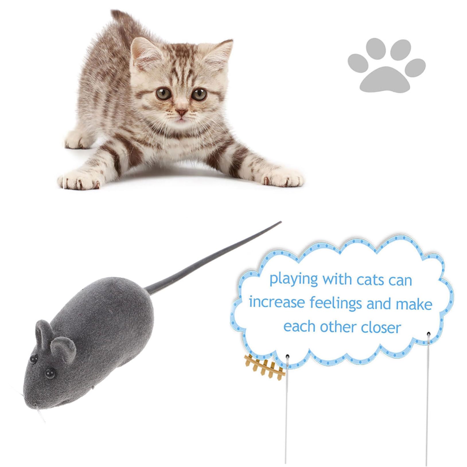 20pcs Squeaky Cat Toys Mice - Interactive Soft Mouse Toys for Kittens - Noisy Fun Pet Play with Random Colors - Perfect for Indoor Playtime & Hunting Simulation