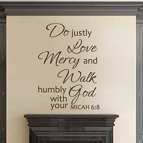 Micah 6:8 Bible Verse Wall Decal - Christian Nursery & Bedroom Decor for Faithful Living