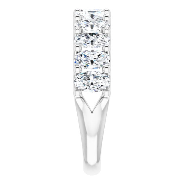 2.31 Carat Oval Cut Diamond Wedding Band for Women - Elegant Bridal Ring for Engagement, Anniversary & Special Occasions