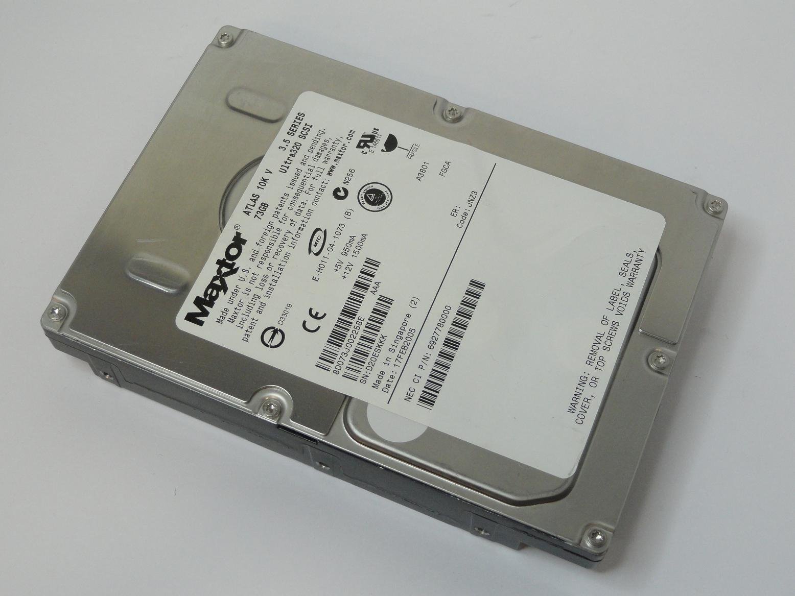 Maxtor 8D073J0 73GB SCSI Ultra320 10000 RPM Hard Disk Drive - Perfect for Server Upgrades, Data Storage & Enterprise Applications