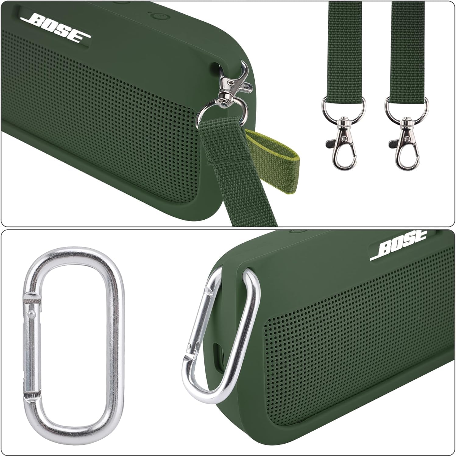 Bose SoundLink Flex Bluetooth Speaker Silicone Protective Case - Soft CO2CREA Cover for Bose SoundLink Flex (Cypress Green) | Waterproof & Shockproof Design for Outdoor, Travel, Beach & Home Use