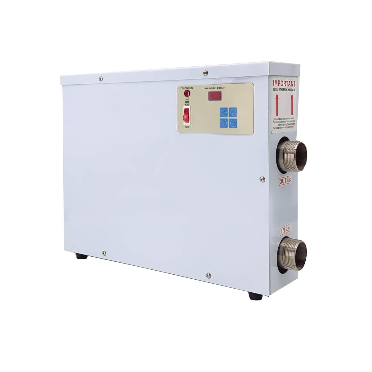 15KW Electric Pool Water Heater for Above Ground & Inground Pools - 220V Portable Spa Heater with Thermostat | Fast Heating for Swimming Pools, Hot Tubs & Baths | Perfect for Year-Round Comfort & Energy Efficiency