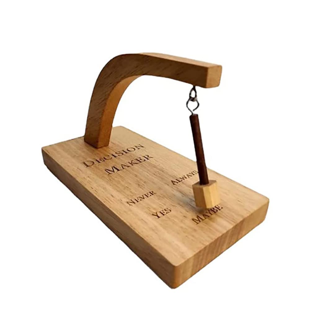 HHYZ Wooden Magnetic Pendulum Decision Maker - Creative Fortune Telling Tool for Indecisive Moments - Fun Party Game Prop & Unique Gift for Decision Makers - Perfect for Home Decor, Office Desk, and Game Nights