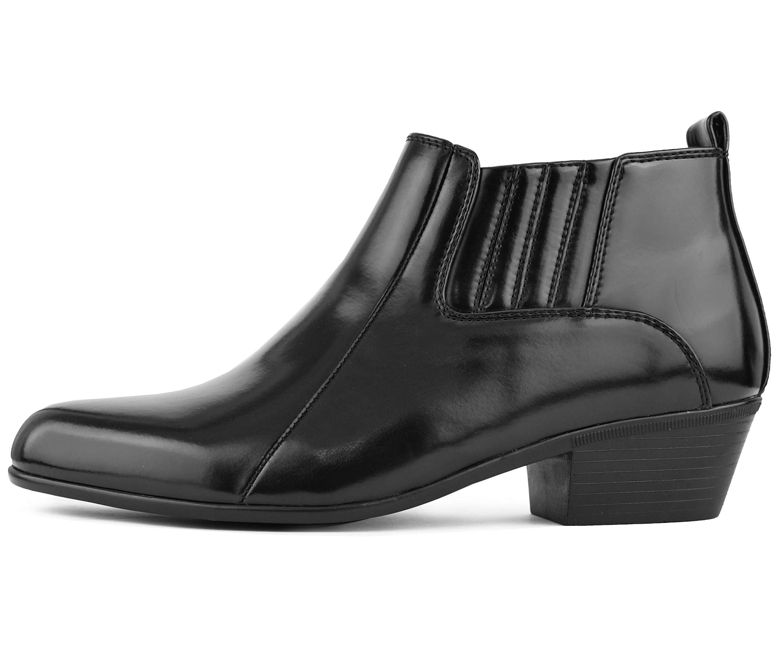 Bota Men's Casual & Dress Boots - Western Inspired Ankle Boots in Manmade Leather & Solid Colors - Stylish Fashion Boots for Everyday Wear & Outdoor Activities